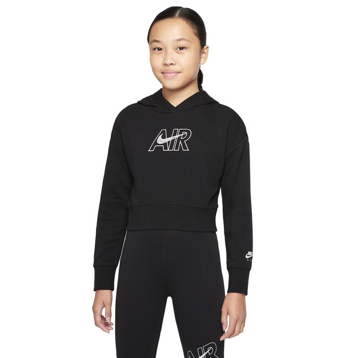 Nike G Nsw Air Ft Crop Hoodie Çocuk Siyah Günlük Stil Sweatshirt DM8372-010
