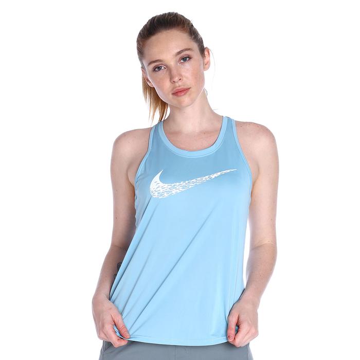 Nike W Nk Swoosh Run Tank Kadın Mavi Koşu Atlet DM7779-494