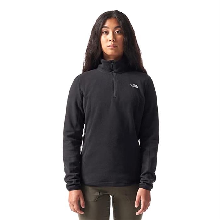 The North Face W Resolve Fleece 1/4 Zip Kadın Siyah Outdoor Sweatshirt NF0A4SVXJK31