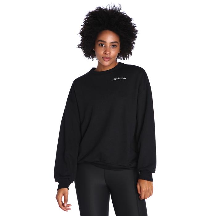 Kappa Logo 365 Deffe Tk Kadın Siyah Günlük Stil Sweatshirt 321J63W005