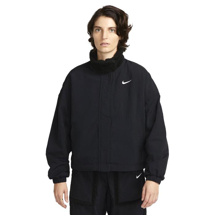 Nike Sportswear Essential Fleece Kadın Siyah Günlük Stil Ceket DQ6846-010