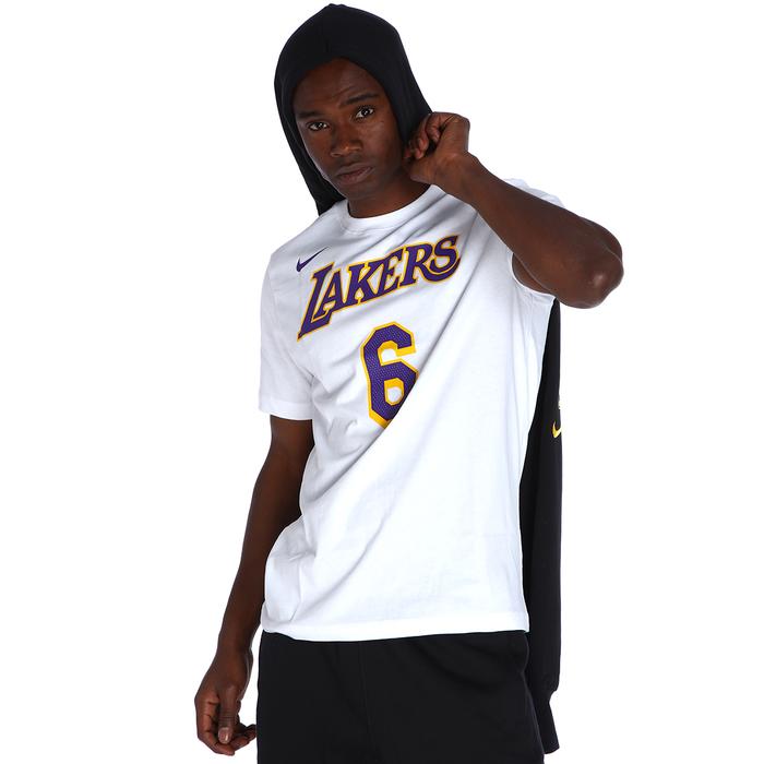 Nike Los Angeles Lakers NBA Erkek Beyaz Basketbol Tişört DR6380-106