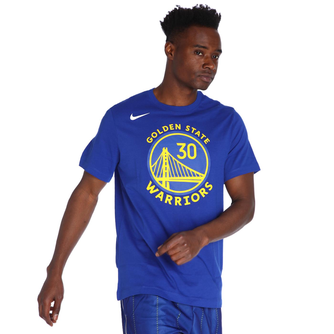 Nike Golden State Warriors NBA Erkek Mavi Basketbol Tişört DR6374