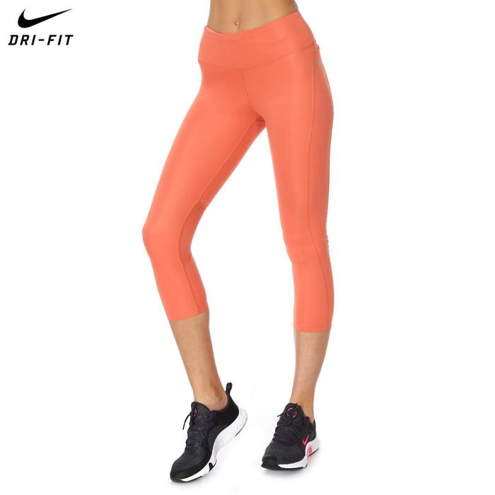 Nike Dri-Fit Fast Crop Kadın Turuncu Koşu Tayt CZ9238-827