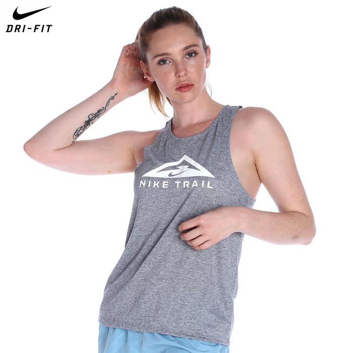 Nike Dri-Fit Trail Tank Kadın Gri Koşu Atlet DM7571-064