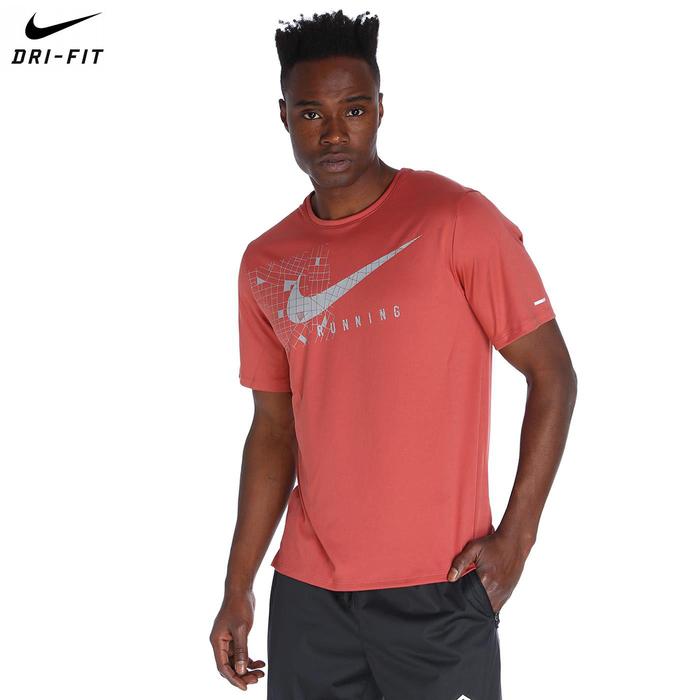 Nike Dri-Fit Miler Erkek Kırmızı Koşu Tişört DQ6491-691