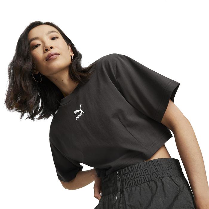 Puma Dare To Cropped Relaxed Kadın Siyah Günlük Stil T-shirt 53832101