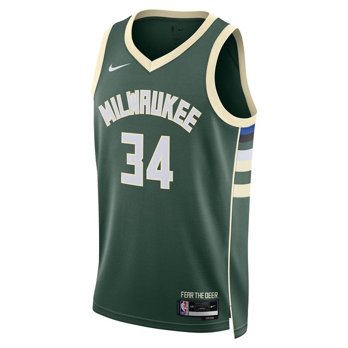 Nike Milwaukee Bucks Icon Edition NBA Erkek Yeşil Basketbol Forma DN2012-323