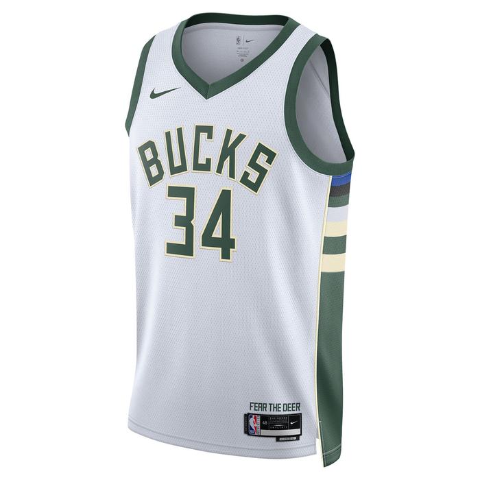 Nike Milwaukee Bucks Association Edition NBA Erkek Beyaz Basketbol Forma DN2084-100
