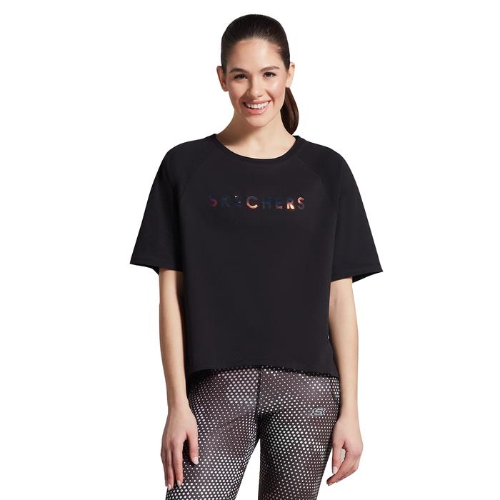 Skechers W Graphic Kadın Siyah Günlük Stil T-Shirt S231304-001