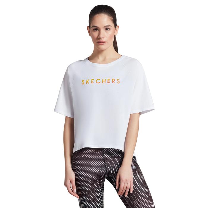 Skechers W Graphic Kadın Beyaz Günlük Stil T-Shirt S231304-100