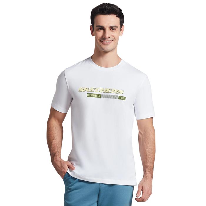 Skechers M Big Logo Erkek Beyaz Günlük Stil T-Shirt S222247-100