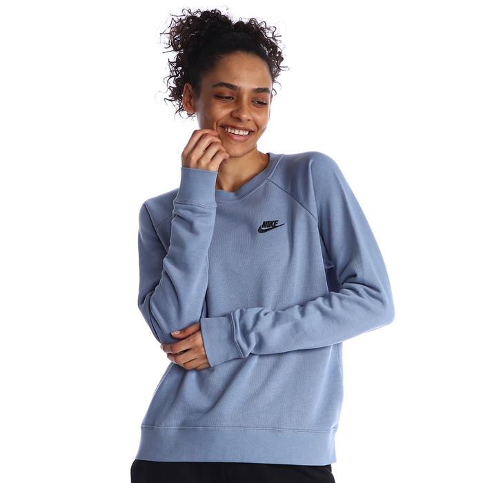 Nike Sportswear Essential Kadın Mavi Günlük Stil Uzun Kollu Tişört DX2318-493