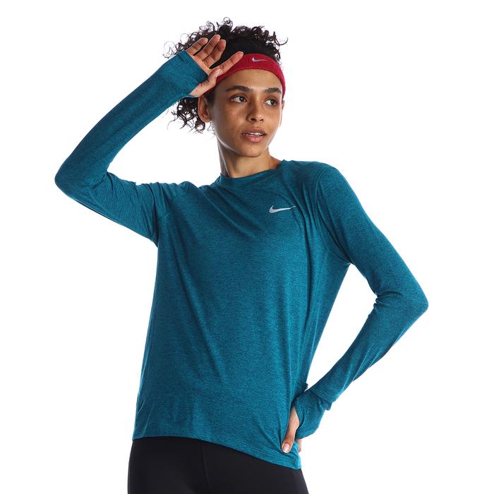 Nike Dri-Fit Element Crew Kadın Mavi Koşu T-shirt CU3277-460
